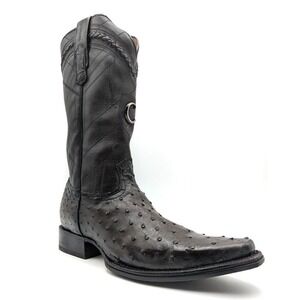 Cuadra Ostrich Western Cowboy Boots Snip Toe Men's  Sz 12